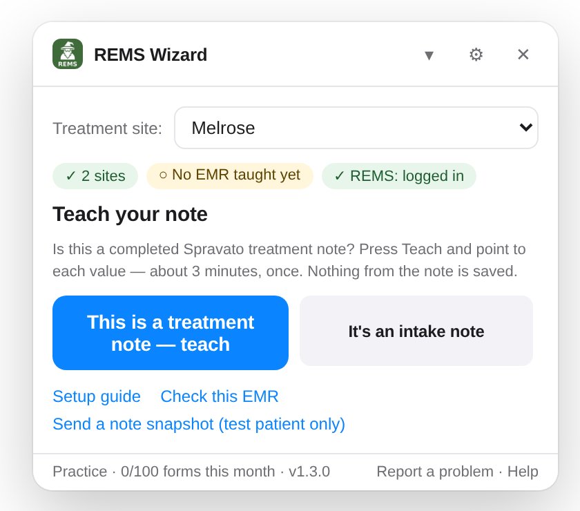 The widget on a note that is not yet taught, offering This is a treatment note — teach